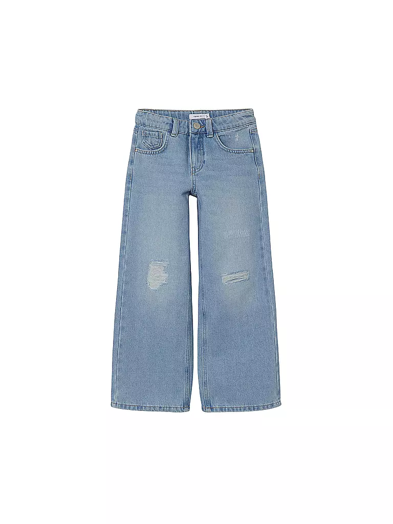 NAME IT Mädchen Highwaist Jeans Wide Leg NKFROSE  hellblau