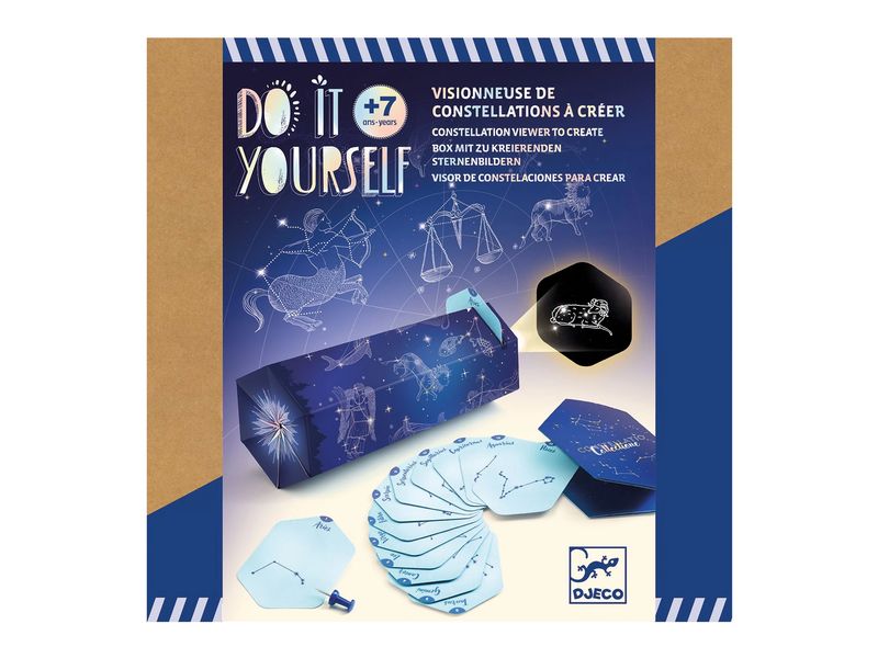 DJECO Bastelset DIY Sternenkonstellationen Box mit zu kreierenden Sternenbildern