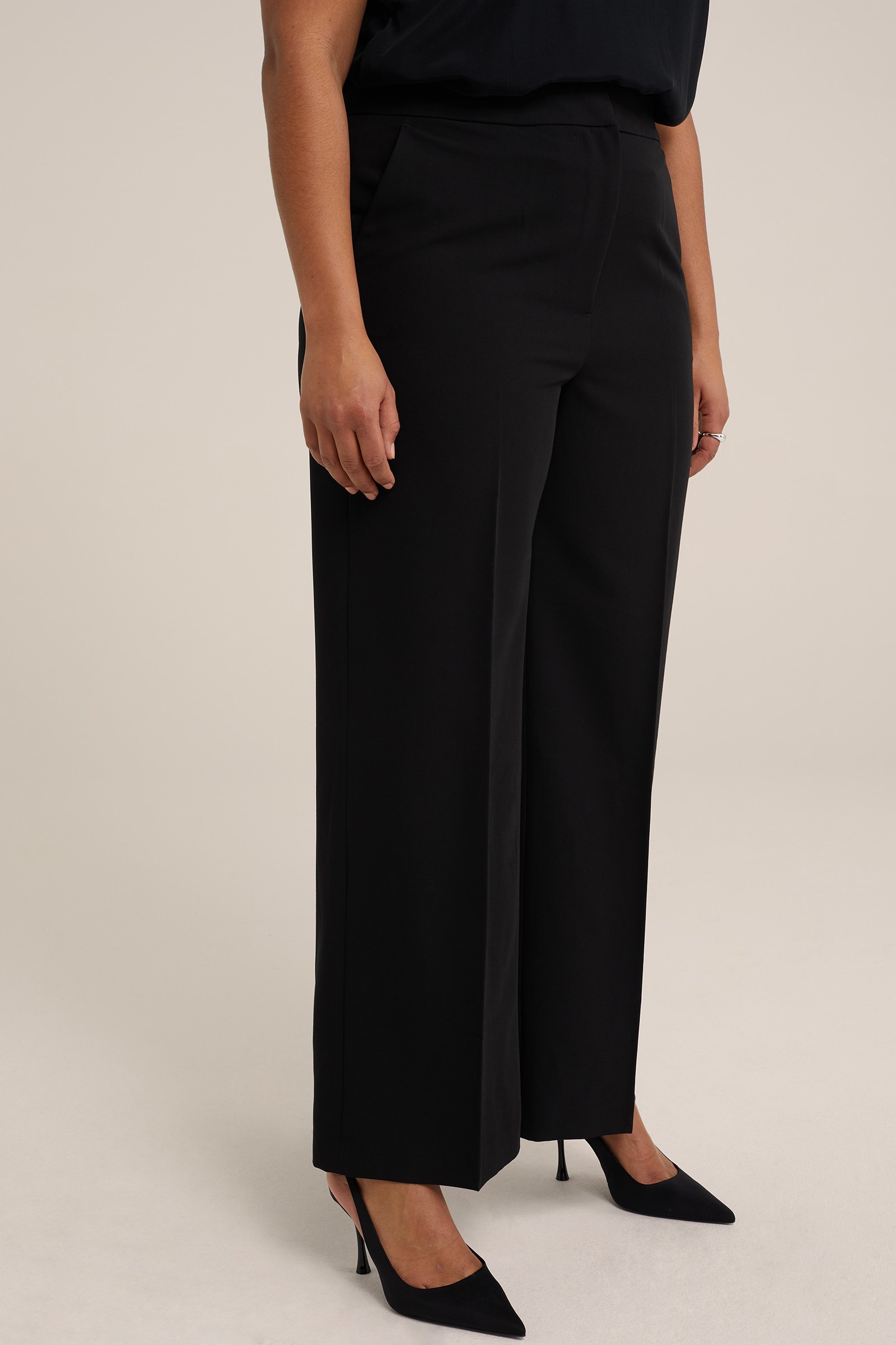 regular fit pantalon - Curve WE Fashion Zwart