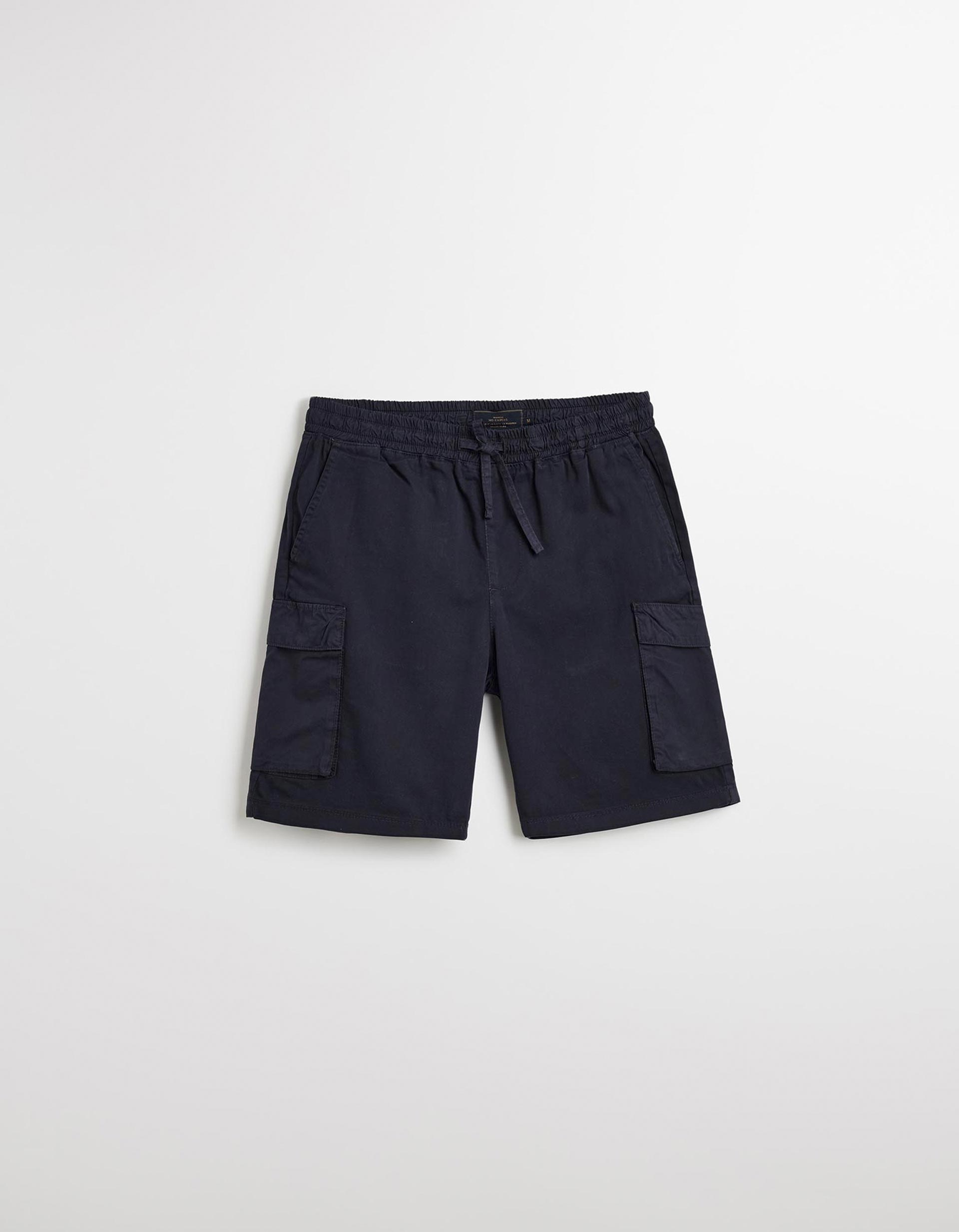 Calções de Felpa, Homem, Azul Escuro