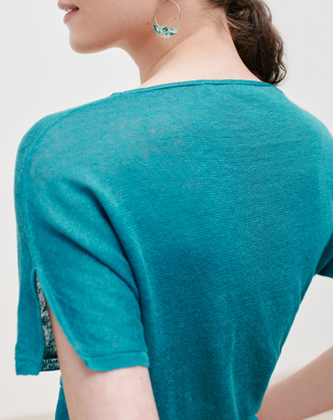 Caroll T-Shirt 100% Lin Milane turquoise