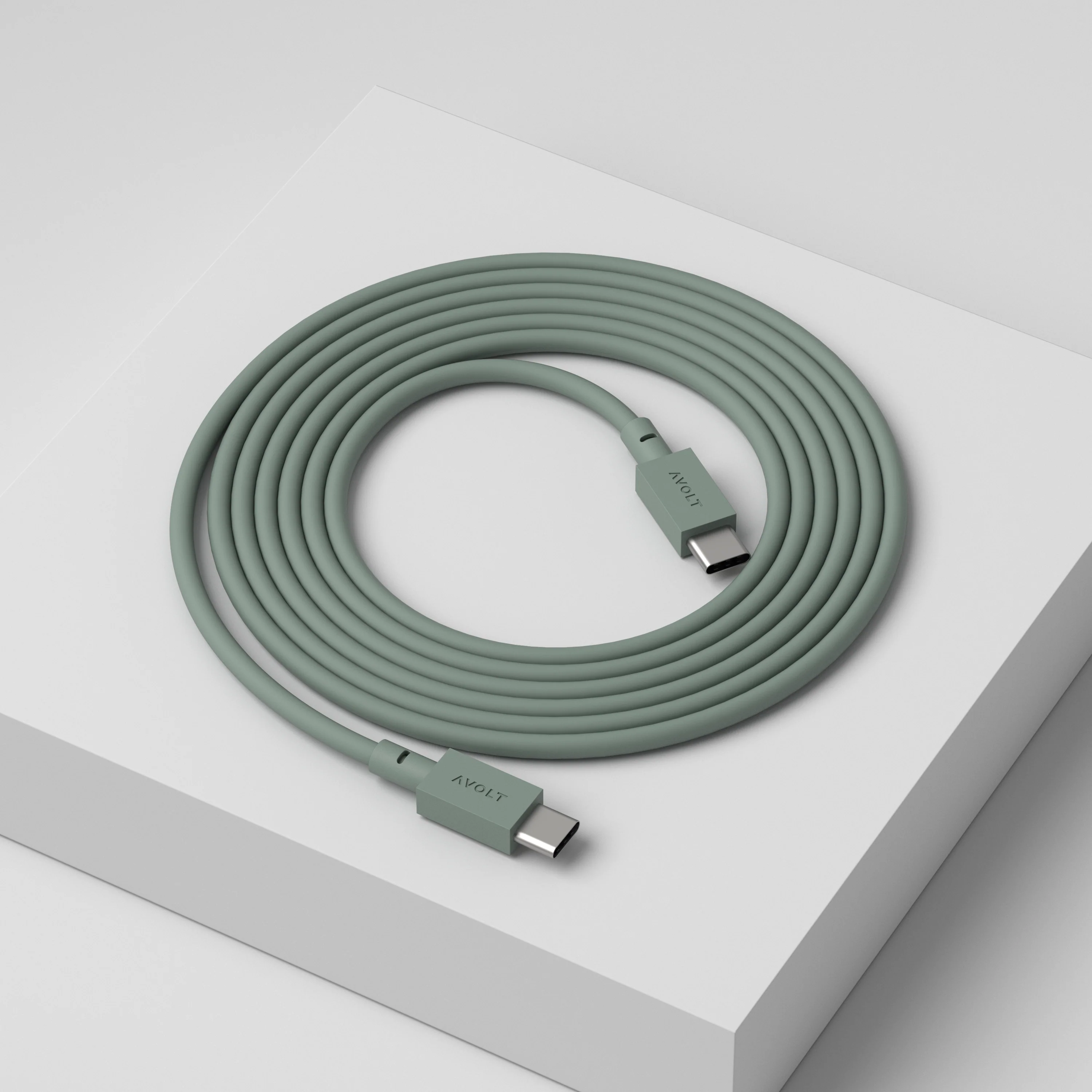 AVOLT  Kabel 1, USB-C til USB-C opladningskabel - Oak Green