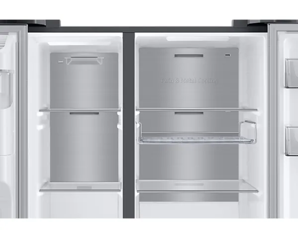 Samsung RS8000NC RS6GA884CSL - Køleskab/fryser - side-by-side med vanddispenser, isdispenser - bredde: 91.2 cm - dybde: 71.6 cm - højde: 178 cm - 635 liter - Klasse C - rustfritstål look
