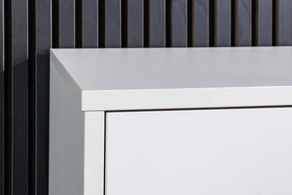 Hängendes TV-Board LOFT 150cm weiß natur fünf Fächer mit Schublade