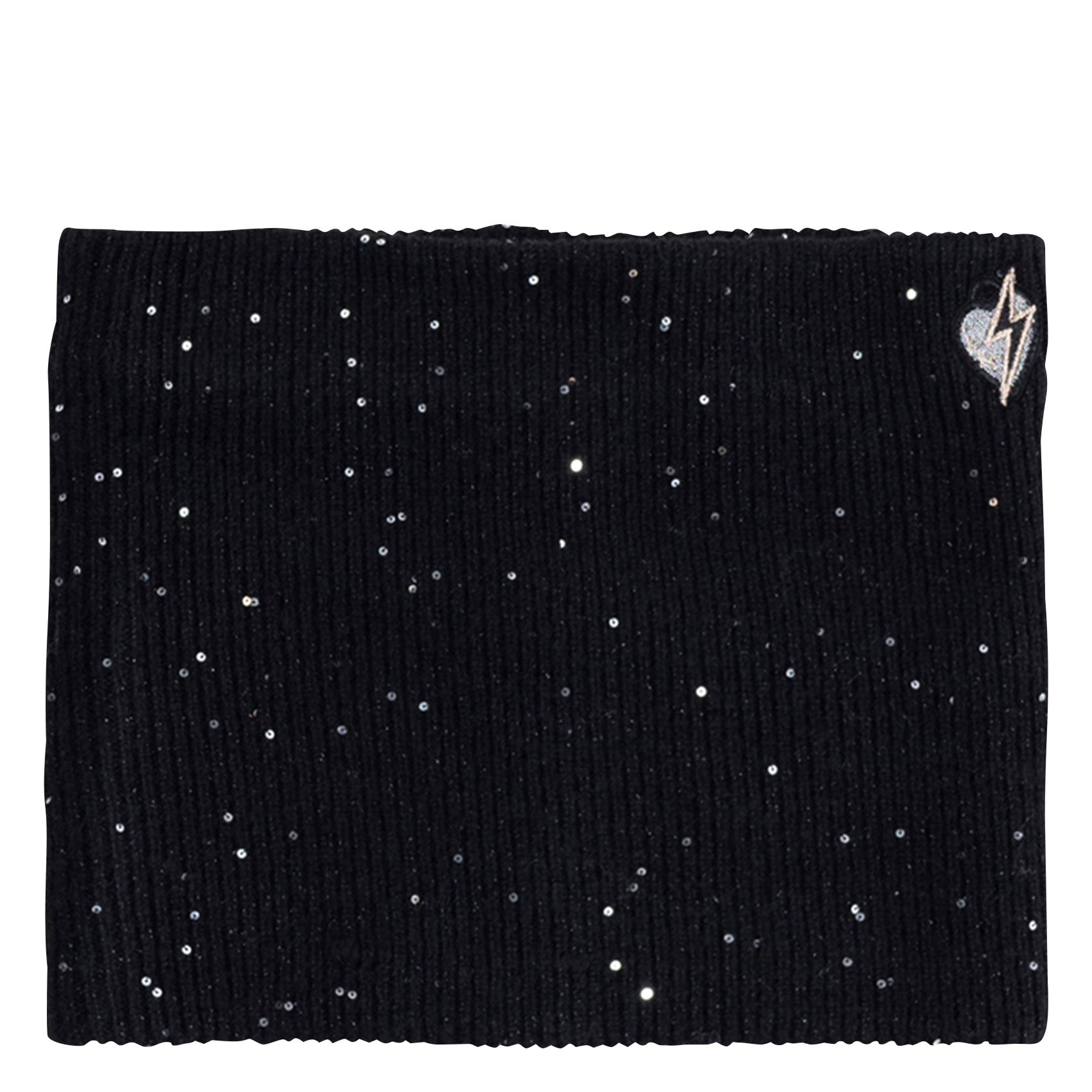 Snood en maille côtelée | Noir