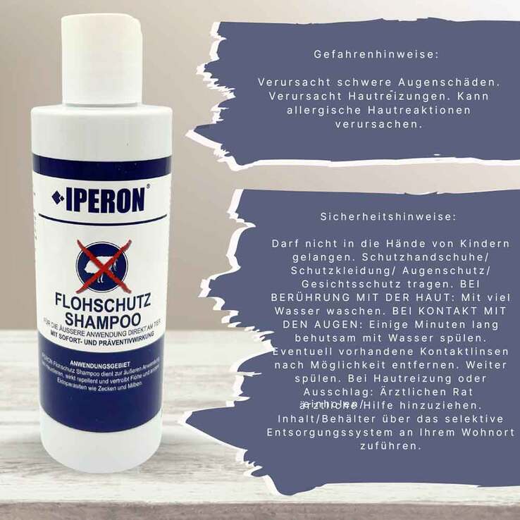 Iperon Flohschutz Shampoo vet. 3 g / 100 g Geraniol, 200 ml