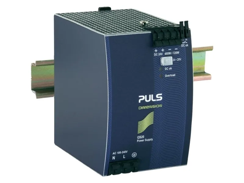 PULS DIMENSION Q-Series QS20.241 - Strømforsyningsenhed (DIN-skinnemontering mulig) - AC 100-240/ DC 110-150 V - 480 Watt