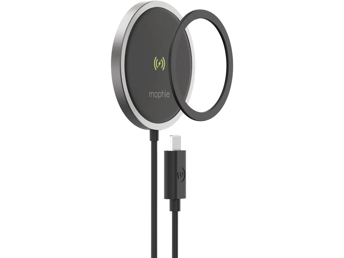 (15W) snap  USB C auf MagSafe / Qi Ladegerät inkl. Metallring (401307634) - Schwarz