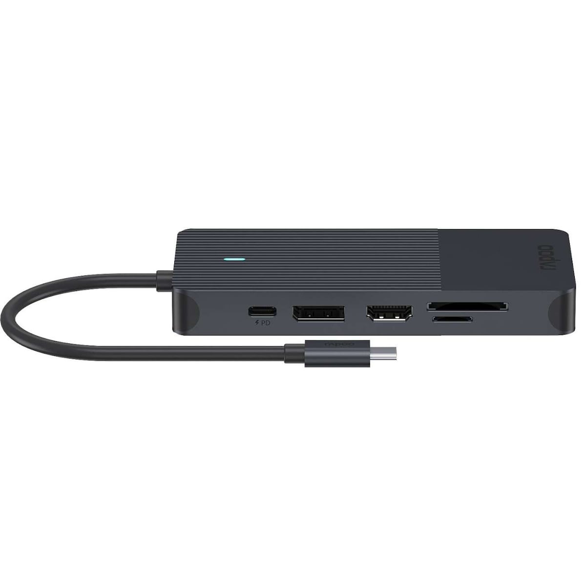 RAPOO UCM-2006 12-i-1 USB-C Multiport Adapter hub (sort)