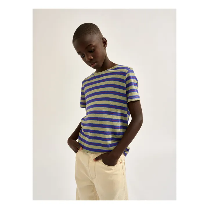 Bellerose T-shirt Mogo Lin | Bleu indigo