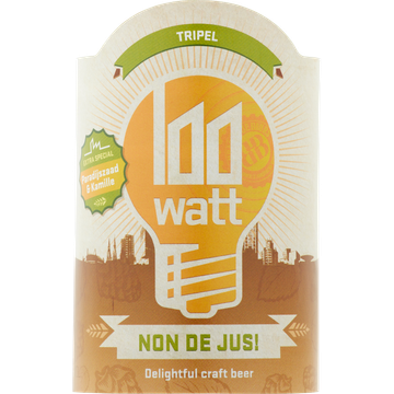 100 Watt - Non de Jus! Tripel - Fles - 330ML