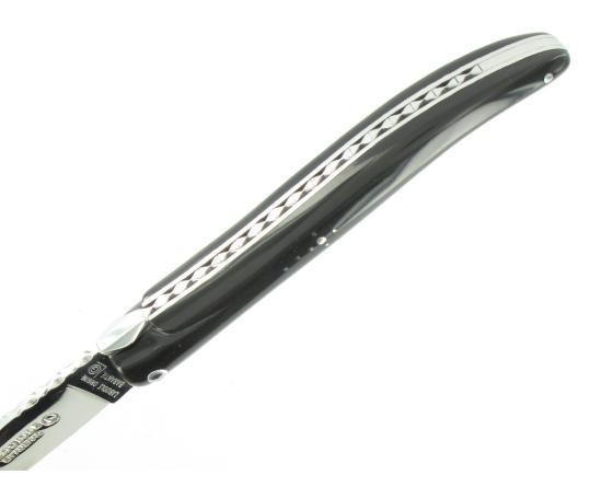 Laguiole 12 cm Guillochage Damier - Buffle - Plein Manche Couteau de poche par Laguiole en Aubrac