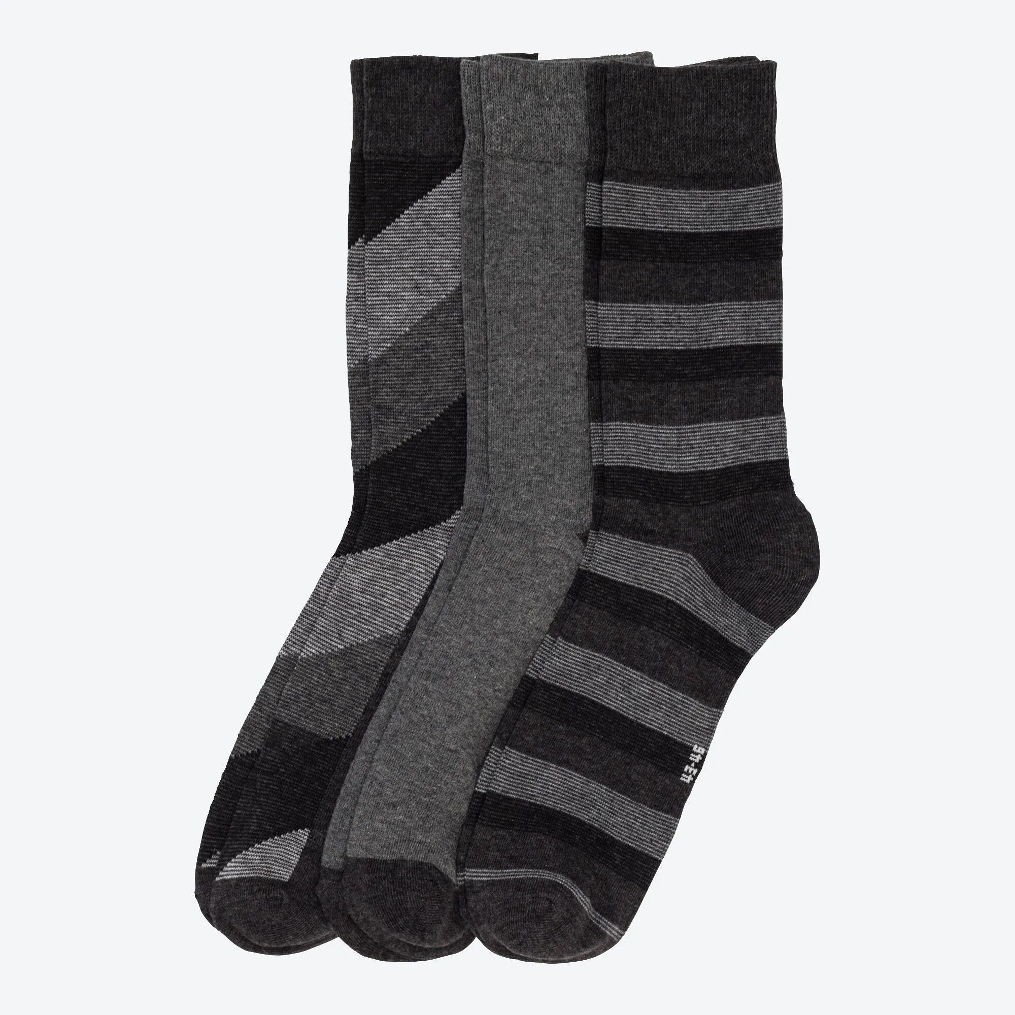 Herren-Socken mit Streifenmuster, 3er-Pack