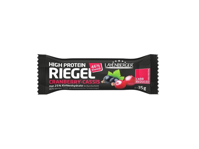Layenberger Riegel Protein Cranberry-Cassis 18 x 35 g Protein Riegel mit Cranberry