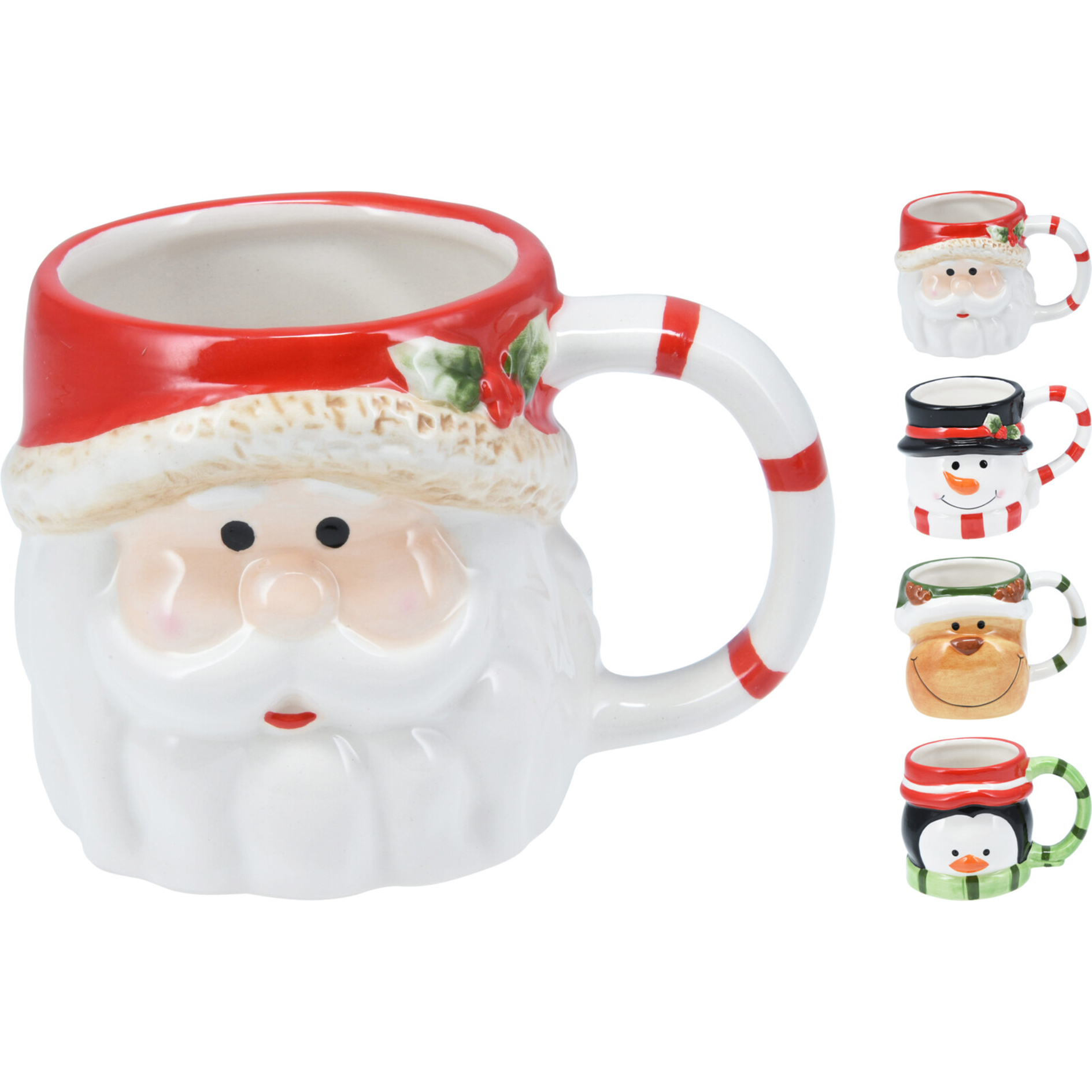 Tasse - mehrfarbig - 4-fach sortiert - Weihnachten - 280 ml