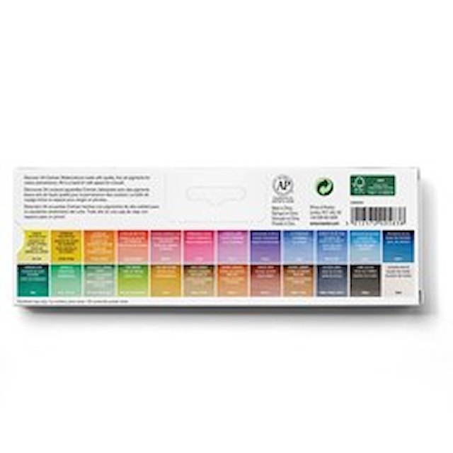 Akvarellfarge Cotman Sketchers Metal Box 24 halvkopper Winsor & Newton