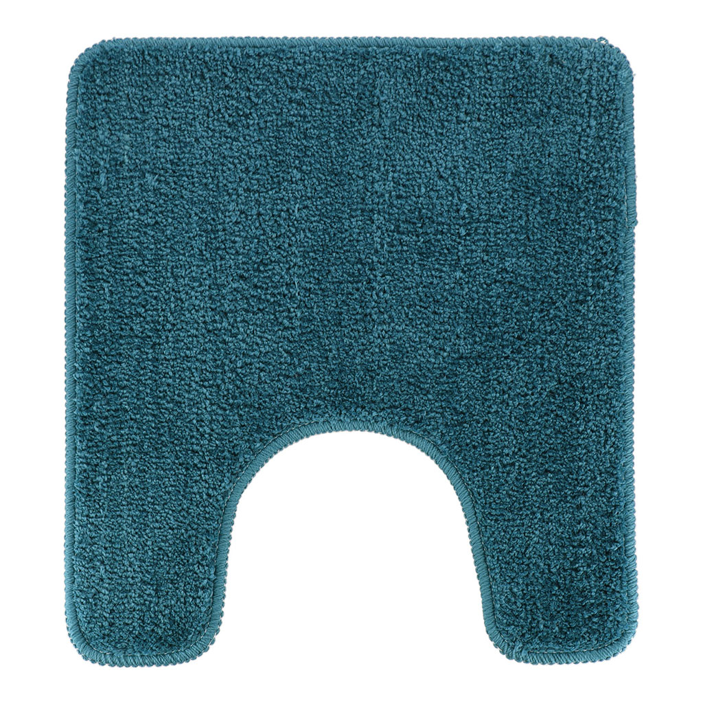 Tapis contour WC doux bleu 45x50cm