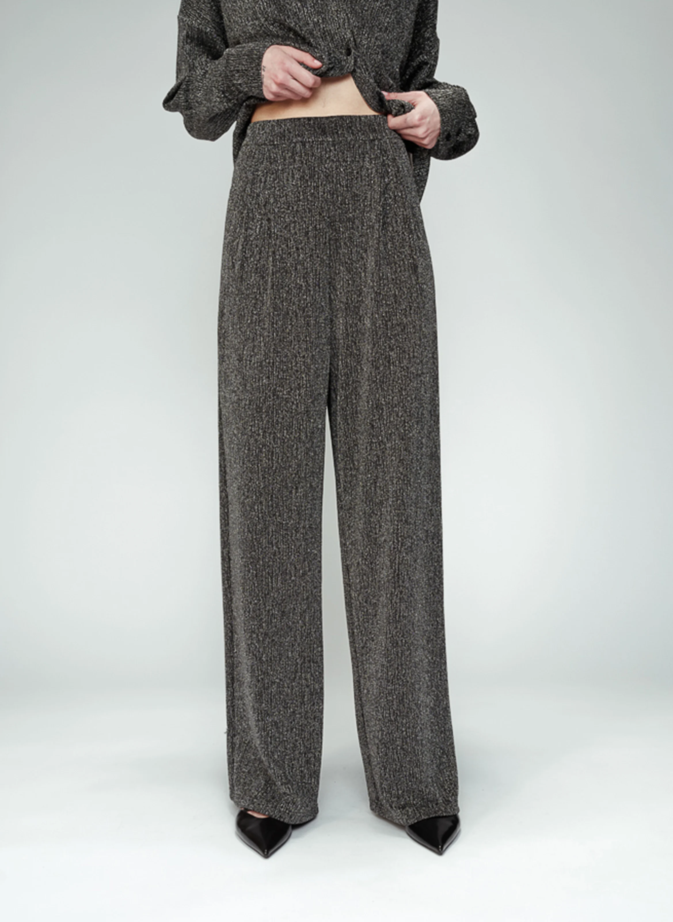OPIUM - Pantalon large | Argent