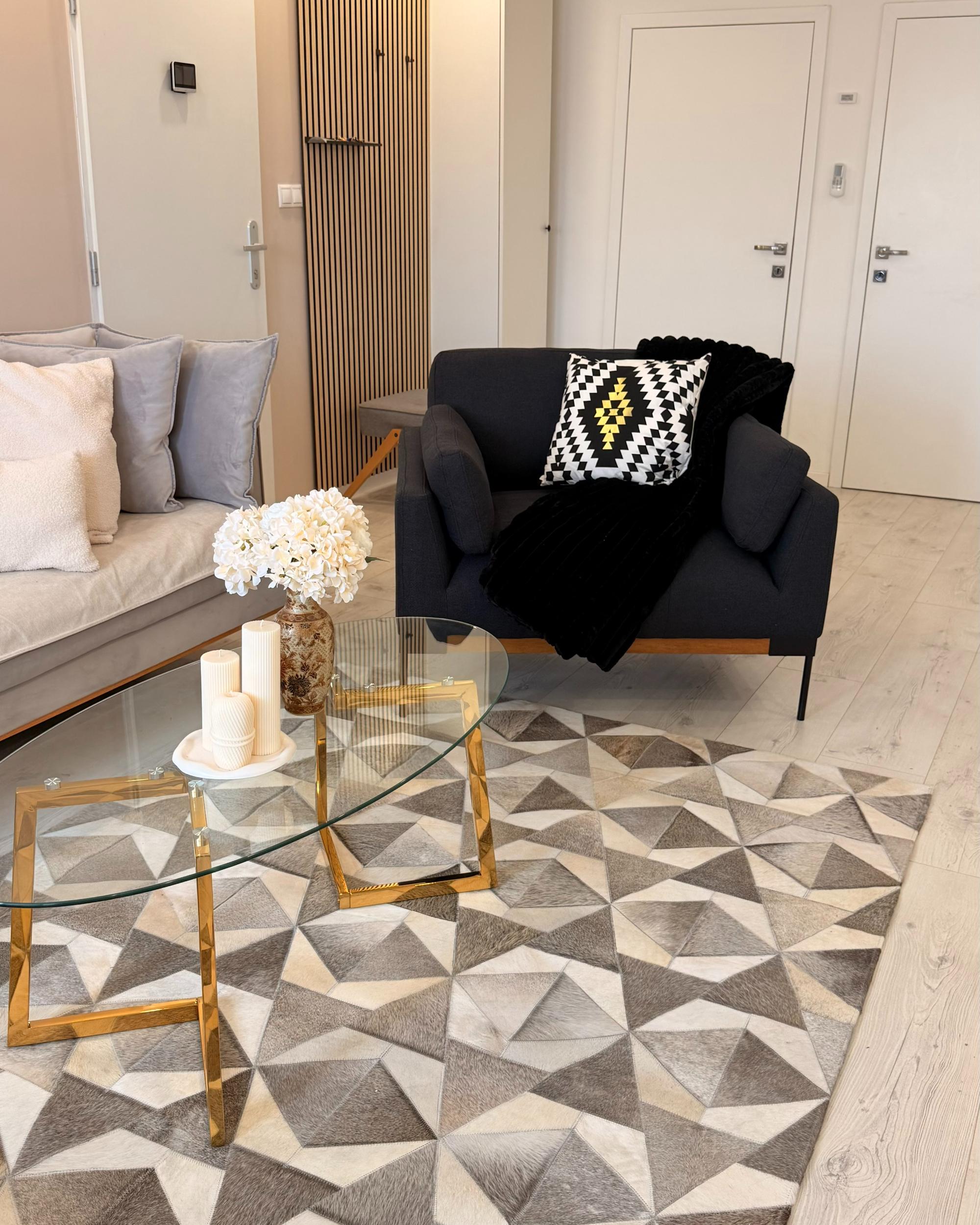 Set van 2 sierkussens COLEUS Katoen 45 x 45 cm Zwart geometrisch patroon