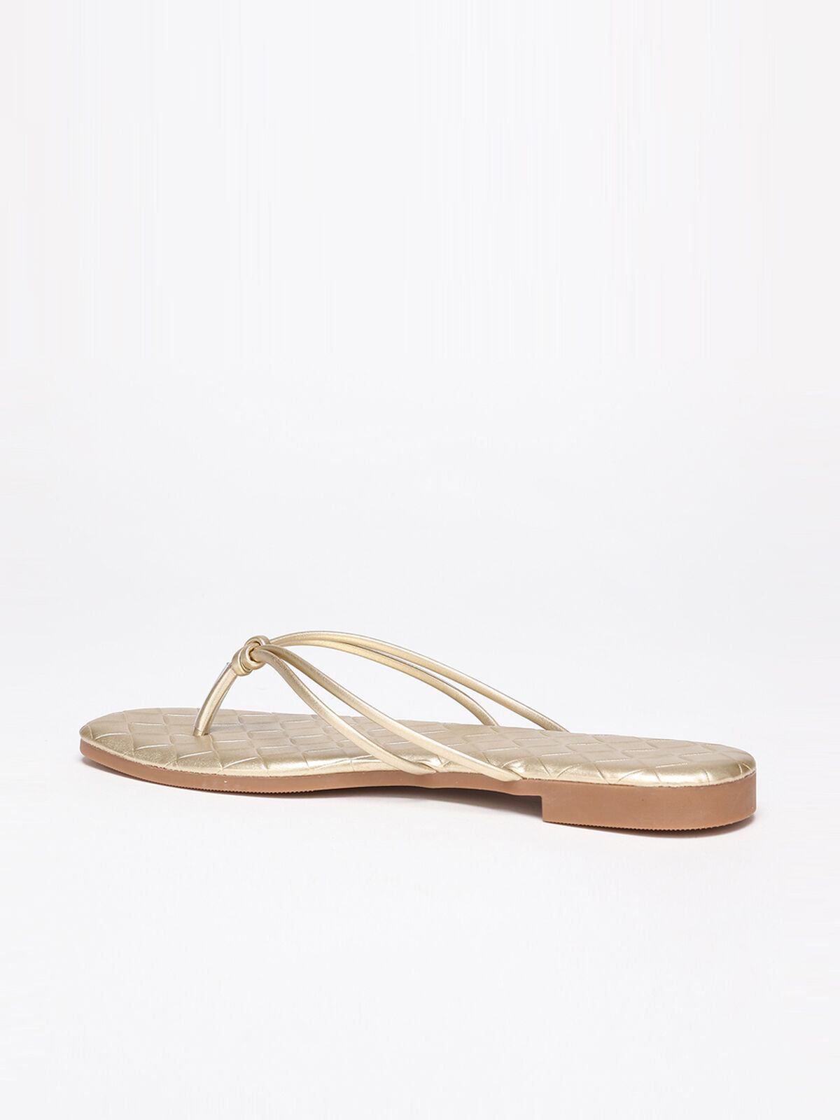 Tongs à double bride- Doré