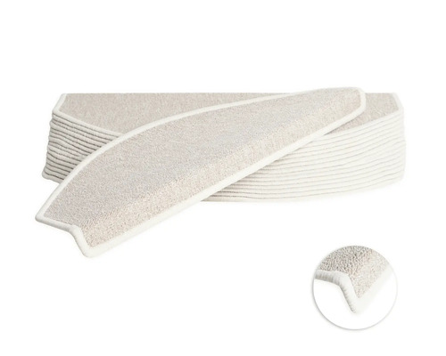 Rambo beige halfronde trapmattenset, 28x65 cm, 15 stuks
