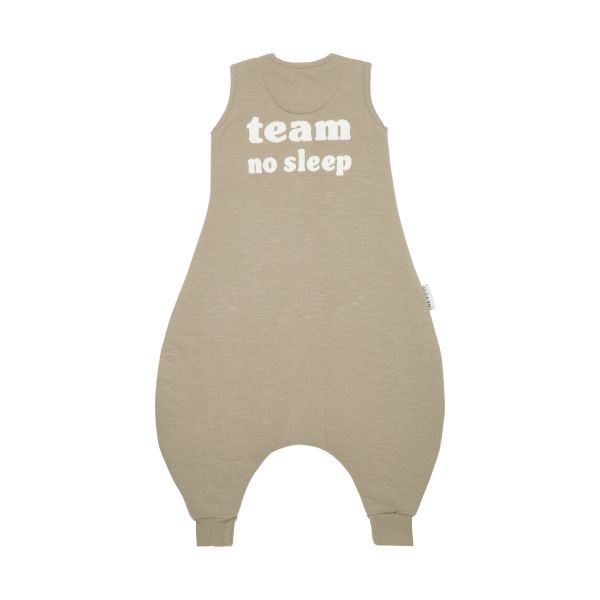 Slaapzak Jumper Winter Slub Met Team No Sleep Applicatie Taupe / Offwhite 80 cm