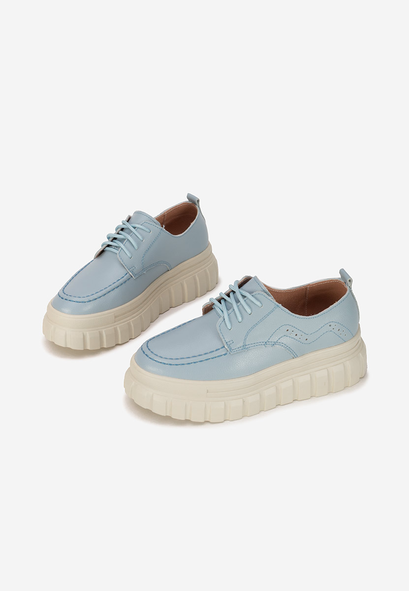 Chaussures casual femme en cuir bleus Camya