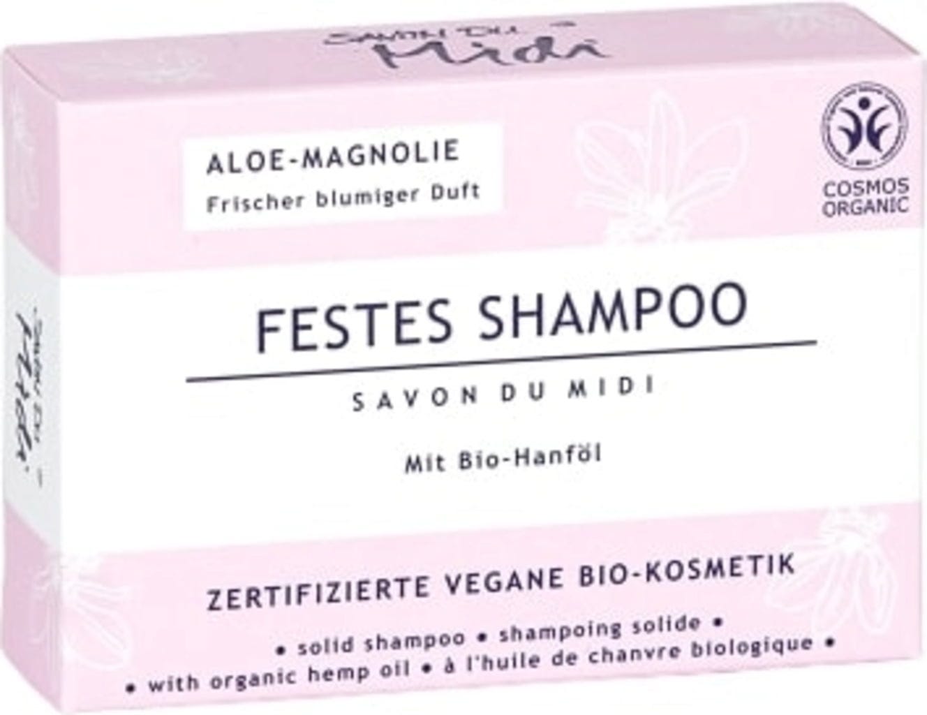 Savon du Midi  Festes Shampoo Aloe-Magnolie, 85 g