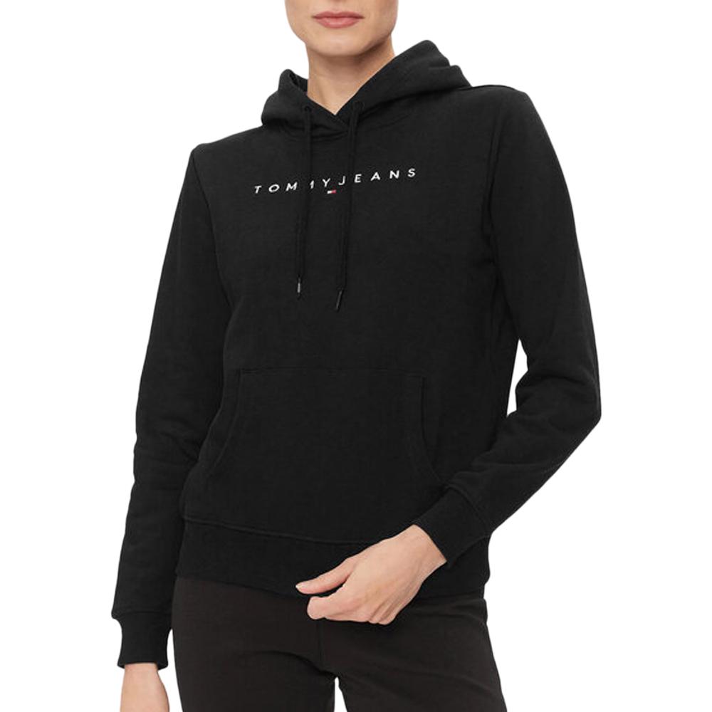 Tommy Hilfiger Sweat à Capuche Noir Femme Tommy Hilfiger Linear