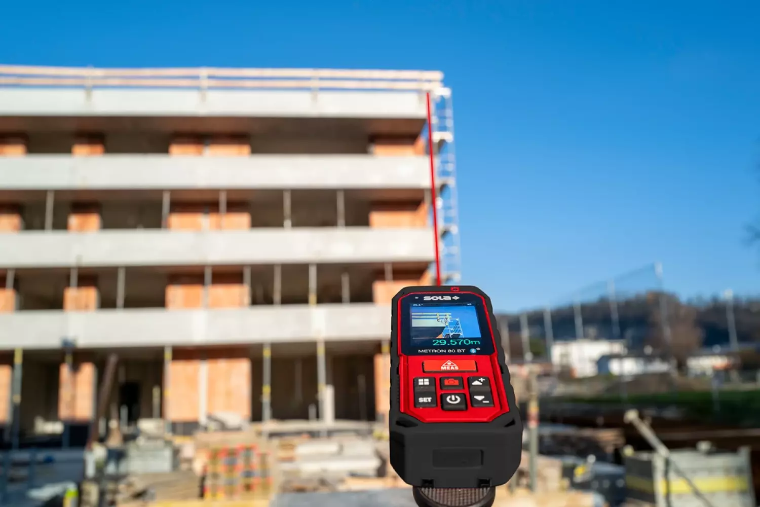 Sola METRON 80 BTC Laser afstandsmeter in tas - Bluetooth - 80m