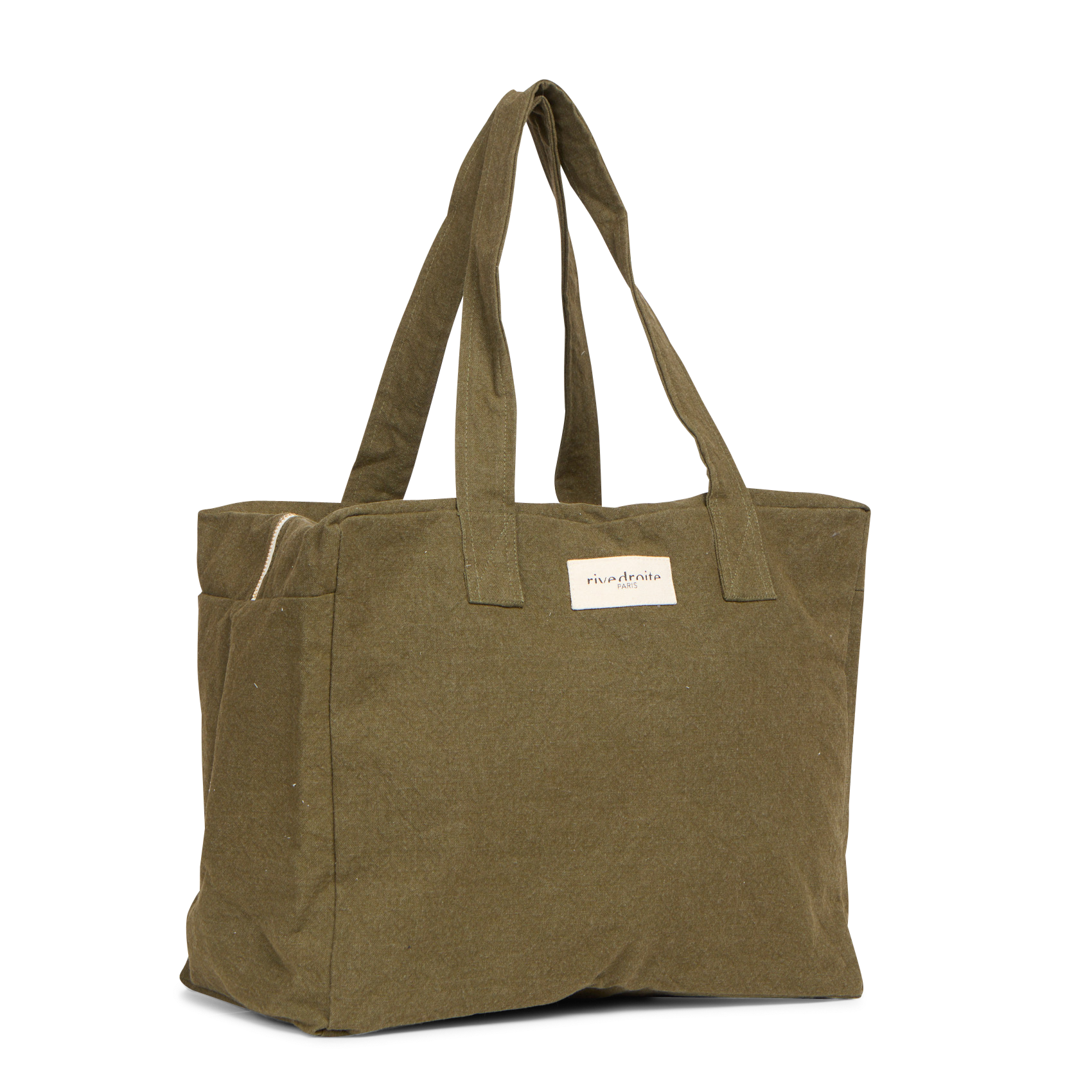 CELESTINS - Sac week-end en coton recyclé imprimé | Kaki