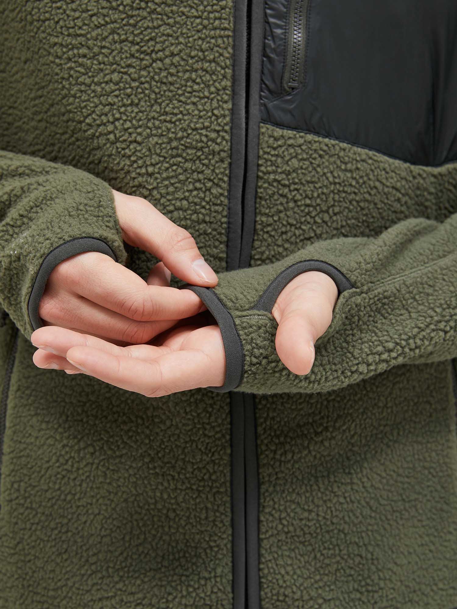 Pile Zip Jacket Herre Pine Needle