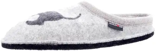 Haflinger lichtgrijs 313021 - maat 42 pantoffel lichtgrijs - maat 42 Calandschoen