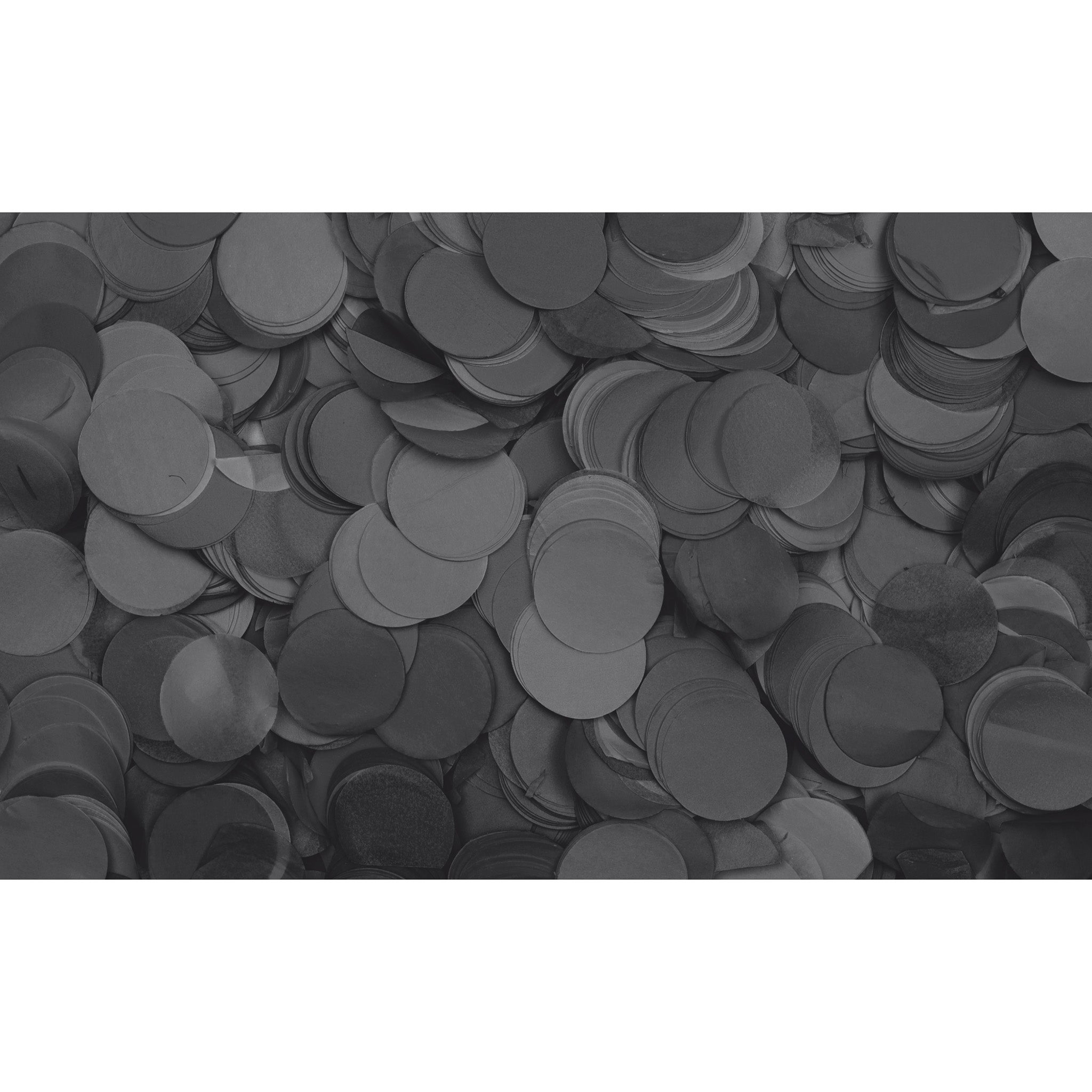 Showgear Metallic Confetti rond 1 kg 55 mm, zwart