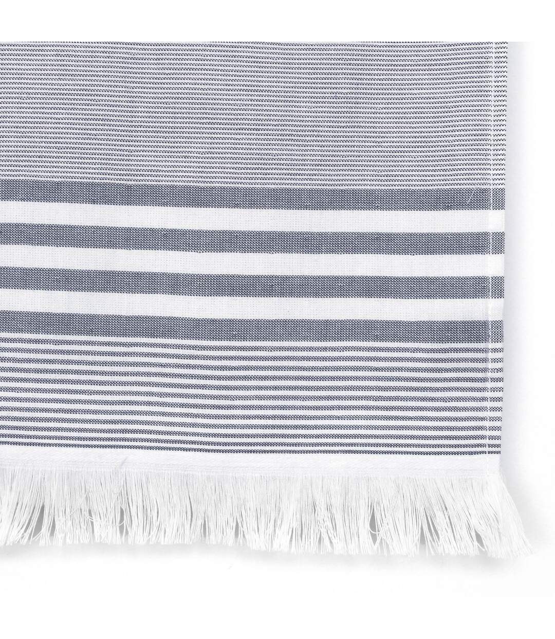 Drap de plage Fouta 100x180 cm coton 290 g/m² VULCANO Rayures Bleu