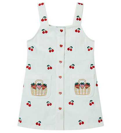 Stella McCartney Kids Kleid - Elfenbein/Stickerei