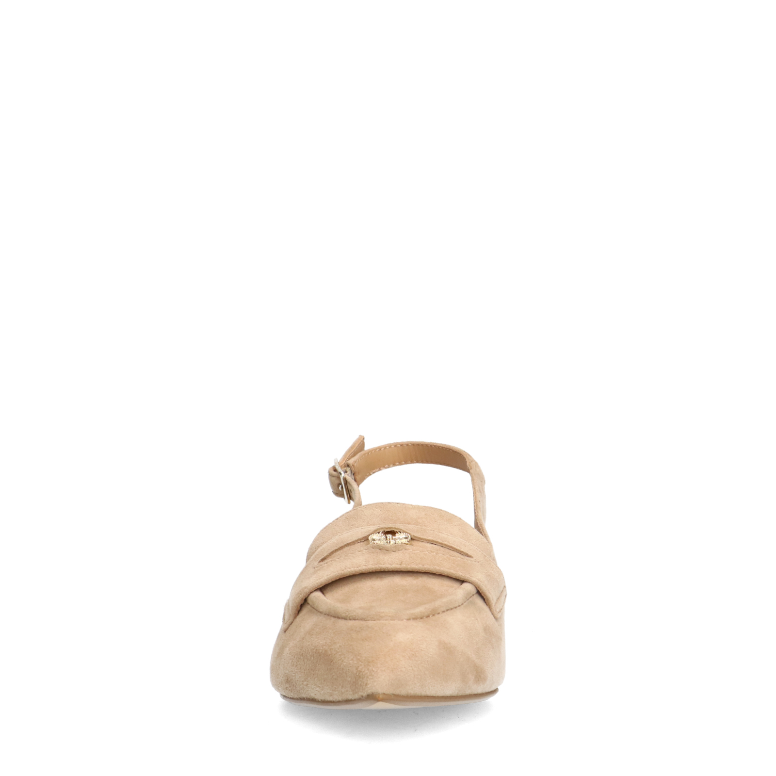 Beige suède slingbacks