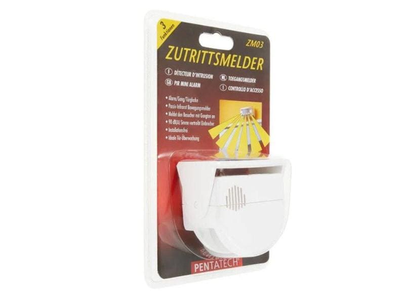 Pentatech Zutrittsmelder ZM03 Unauffälliger PIR-Bewegungsmelder, reagiert auf Körperwärme