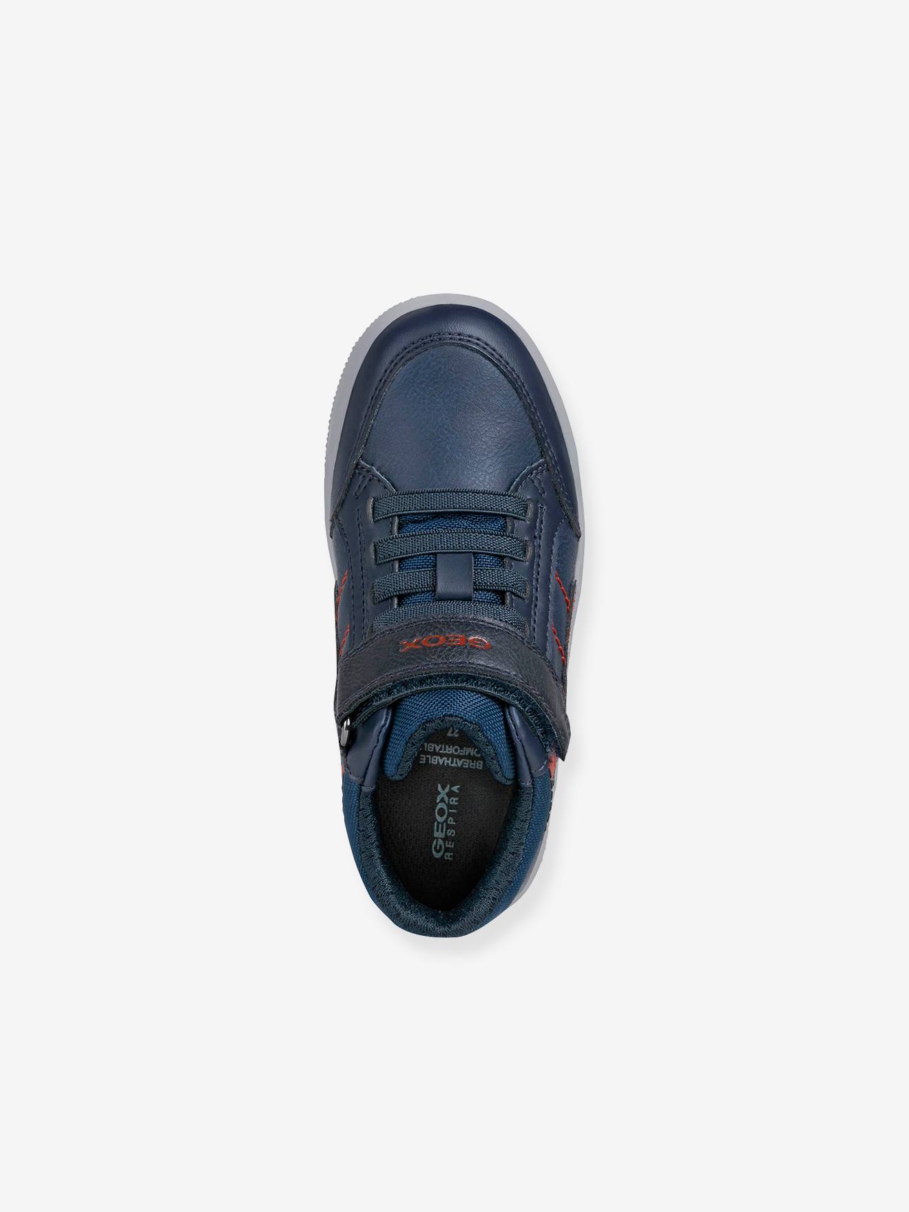 Tênis MID J Arzach Boy GEOX®, azul escuro liso com estampas.