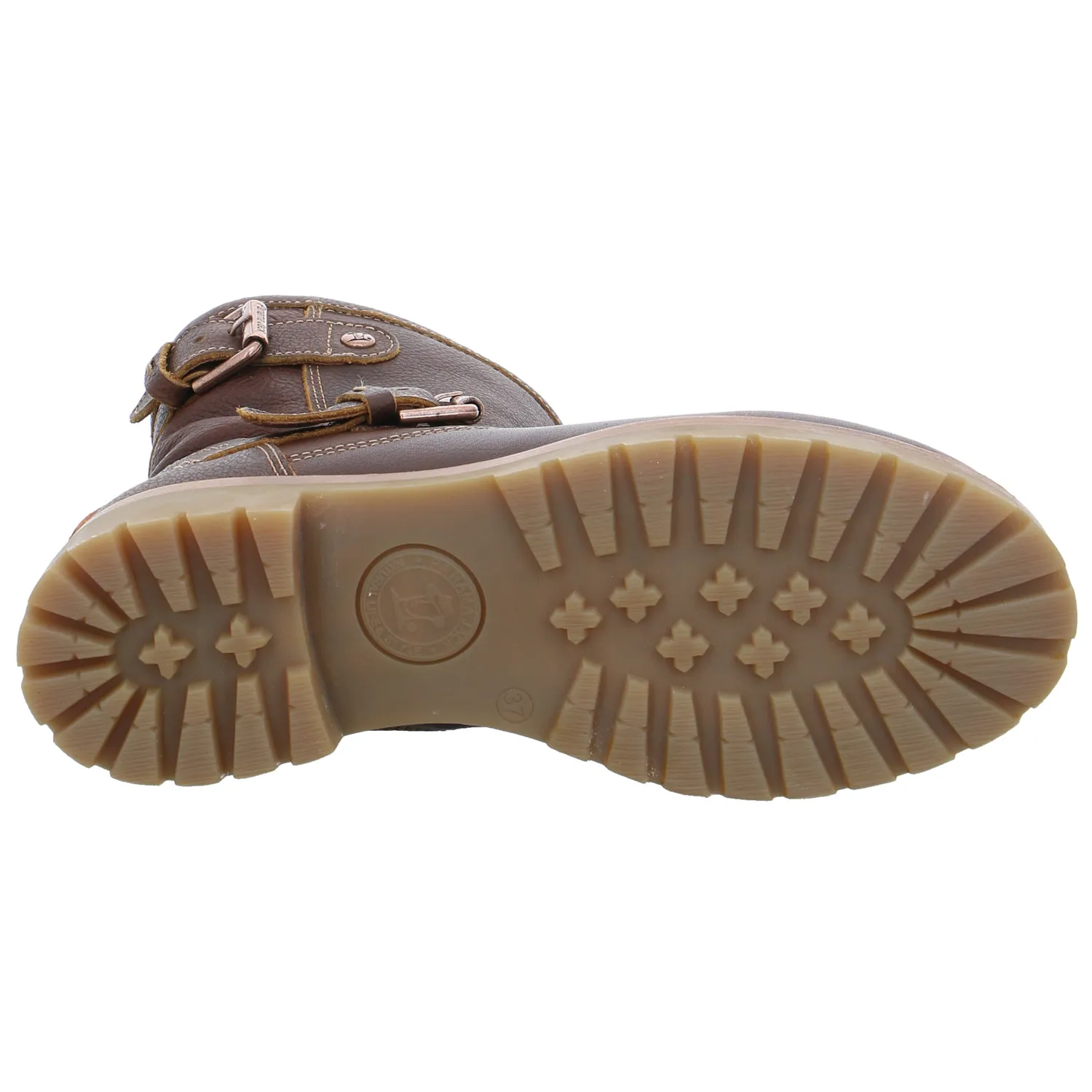 PANAMA JACK Boot Braun Leder  mit Lammfell - Innenfutter