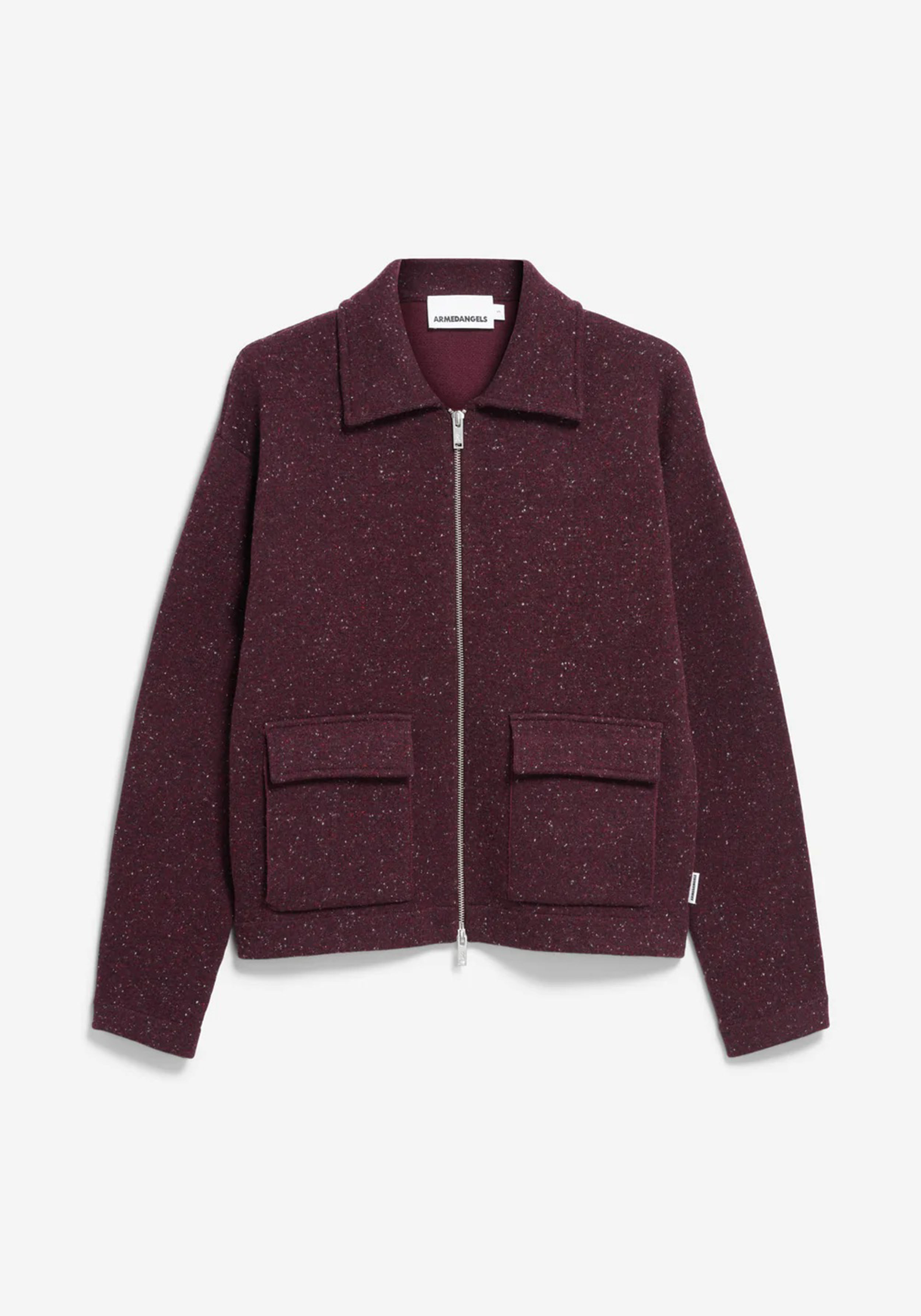 Armedangels Strickjacke Dorotheaa Tweed Dark Cranberry