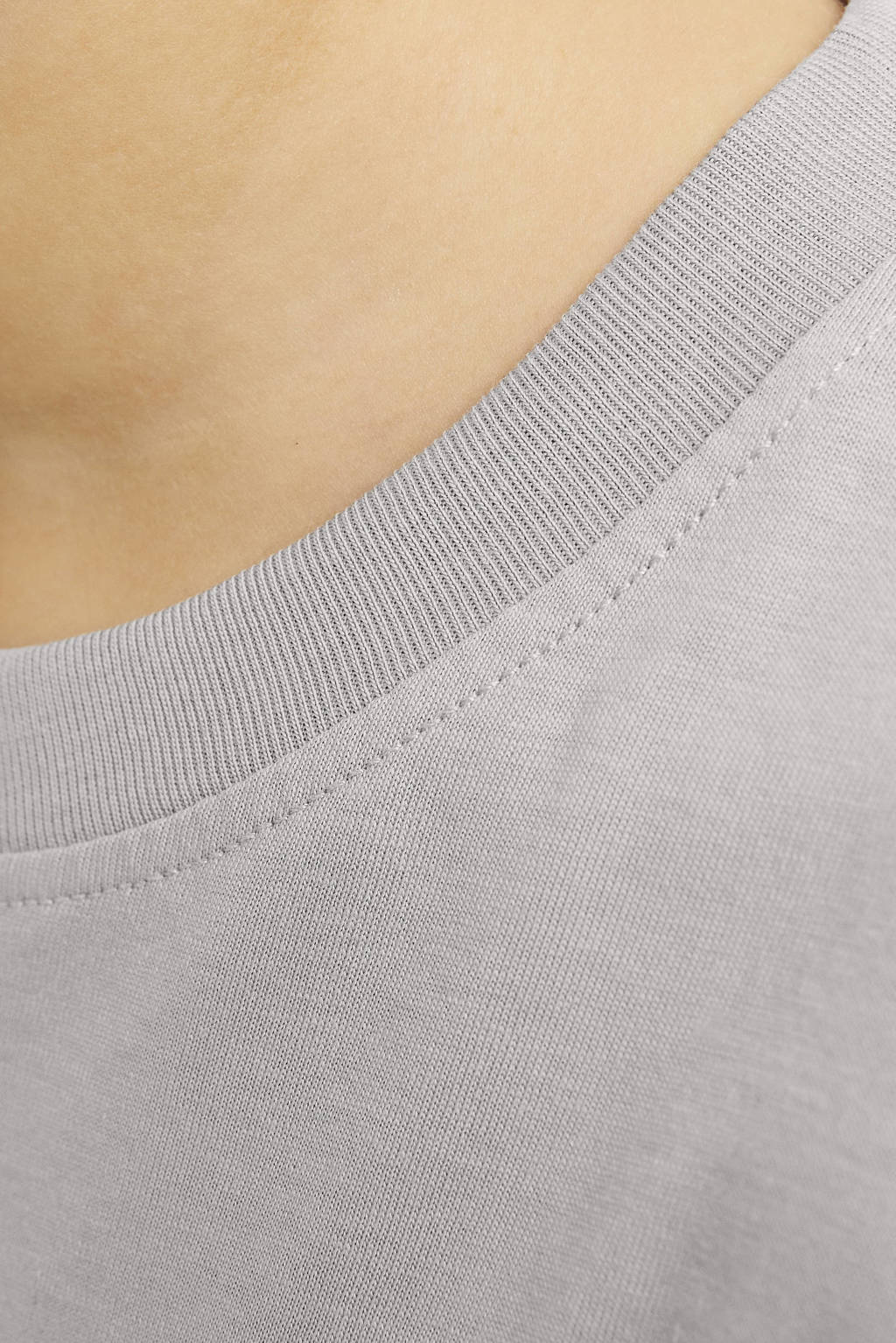 JACK & JONES T-shirt JJESTAR met tekst grijs