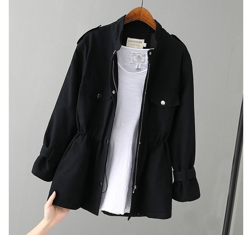Lewwe - Trenchcoat met enkele rij knopen