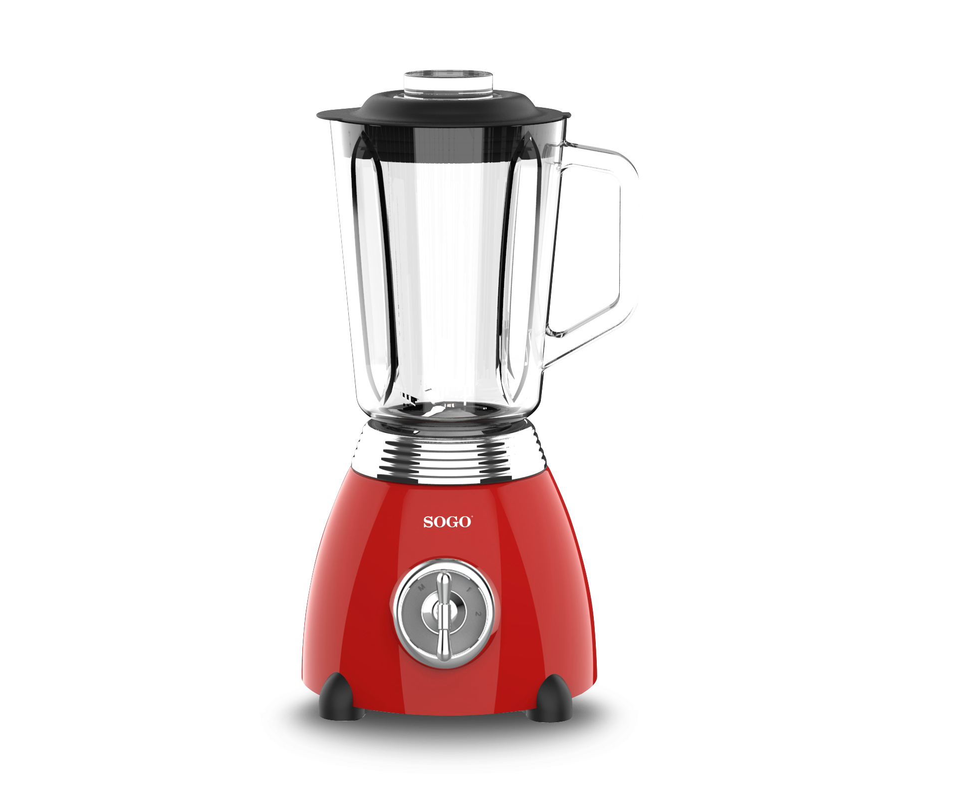 SOGO RETRO REIHE GLAS-STANDMIXER rot 1.5 L KAPAZITÄT