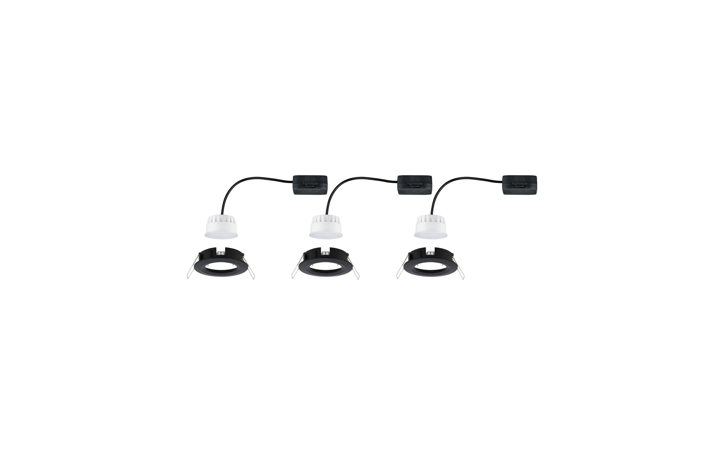 Einbauspot Nova Coin Starr Set, 3 x 6 W, 2700 K, SchwarzLED Einbauspots Basisset