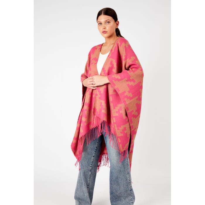 Veritas-Poncho houndstooth