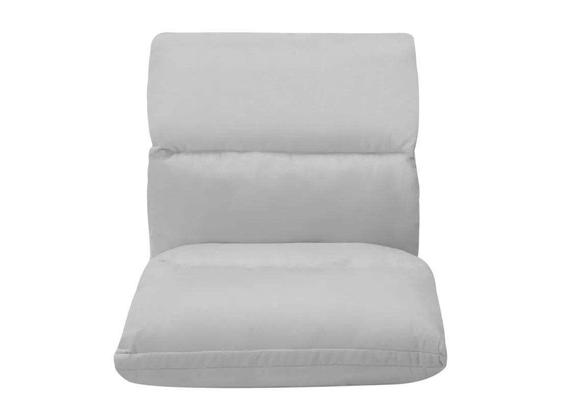 Prolenta Premium - Chaise pliable de sol Gris clair Microfibre