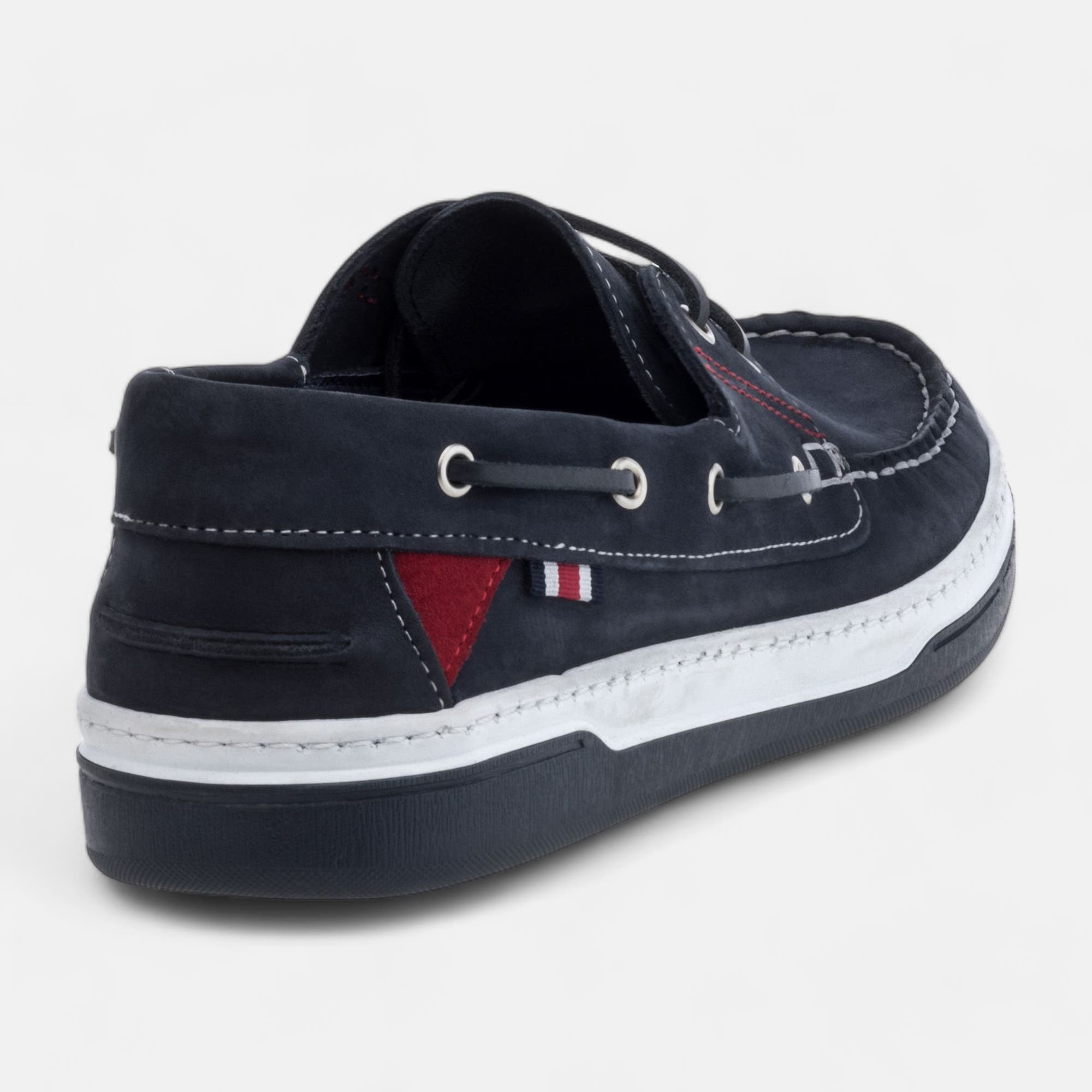 Chaussures bateau Homme en cuir bleu marine