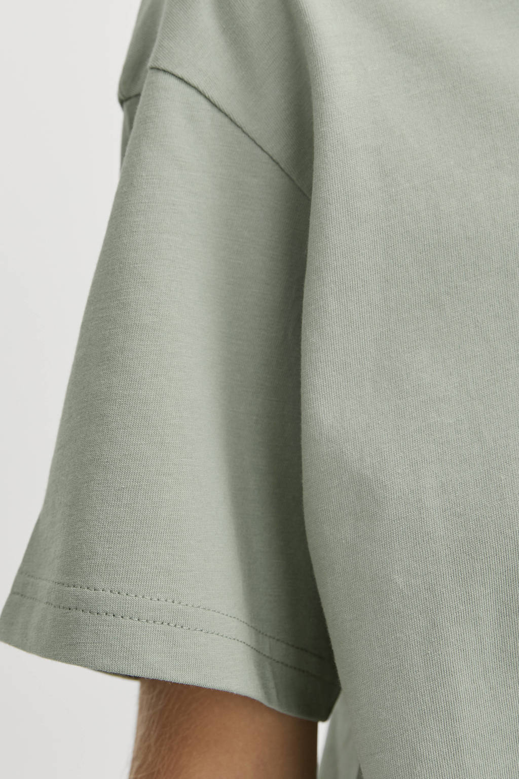 JACK & JONES T-shirt JJESTAR met tekst zachtgroen