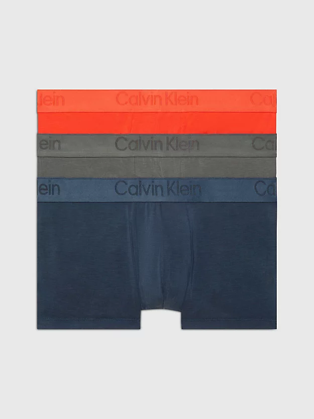 Conjunto com 3 Cuecas Boxer de Cintura Baixa - CK Pretas